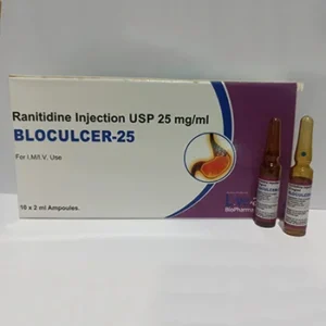 Buy Ranitidine Hydrochloride Injection BP 25 mg in India