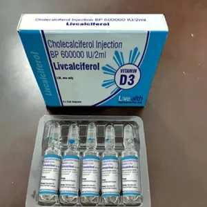 Buy Cholecalciferol Injection BP 600000 IU/2 ml (Vitamin D3) in India